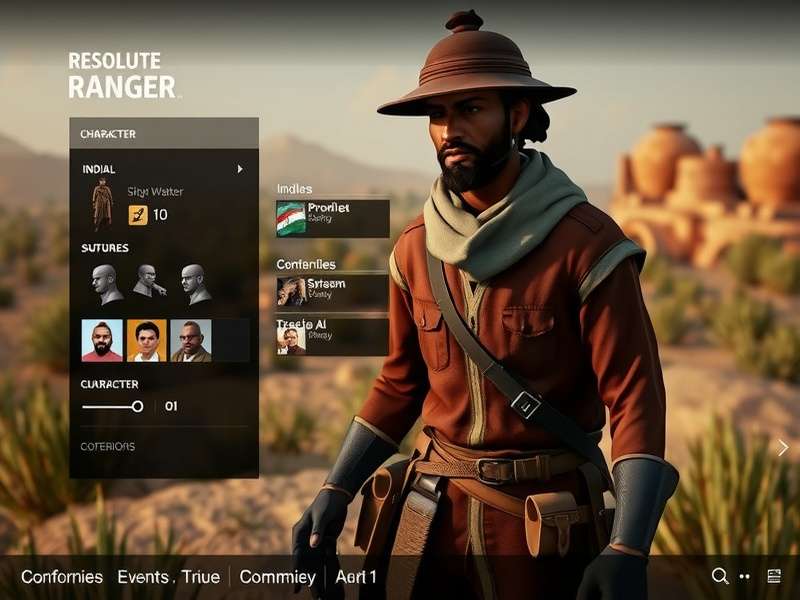 Resolute Ranger gameplay screenshot showing character in Indian landscape